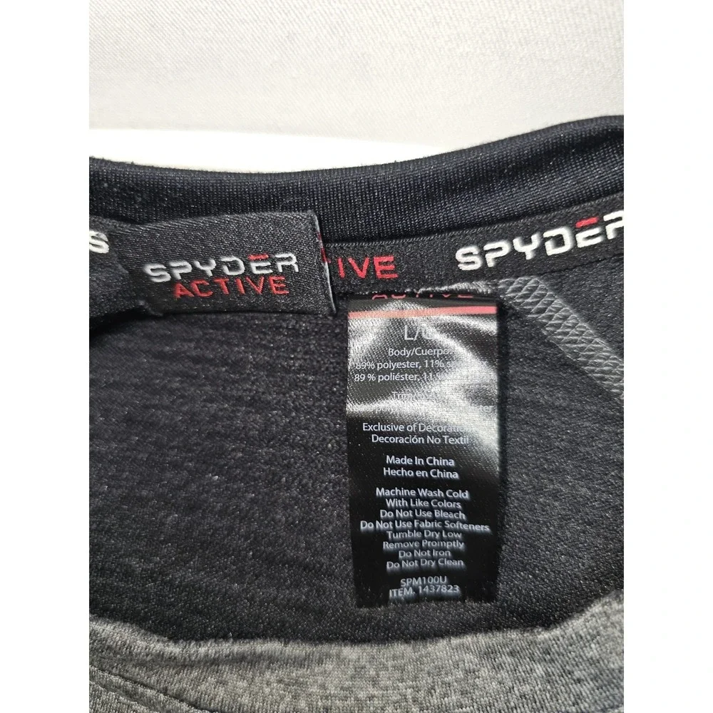 Spyder Active Pro Web Long Sleeve Performance‎ Men's L Gray Athleisure